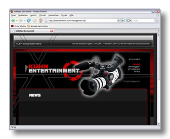 Webseite Kuhn Entertainment